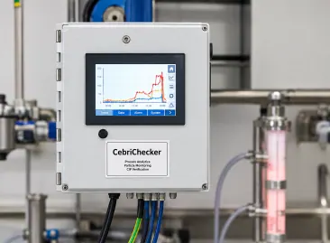 Ferco CebriChecker monitor mounted on a dyeing machine