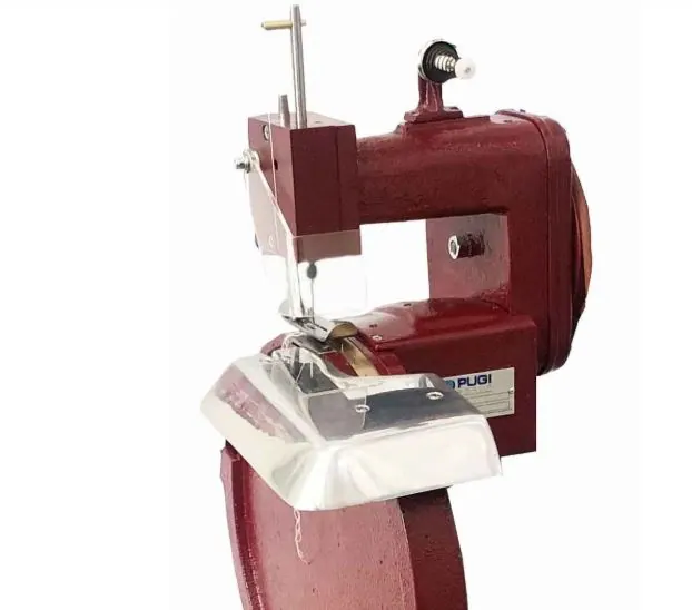 PUGI SA/12 chain stitch sewing machine on a caster-mounted base
